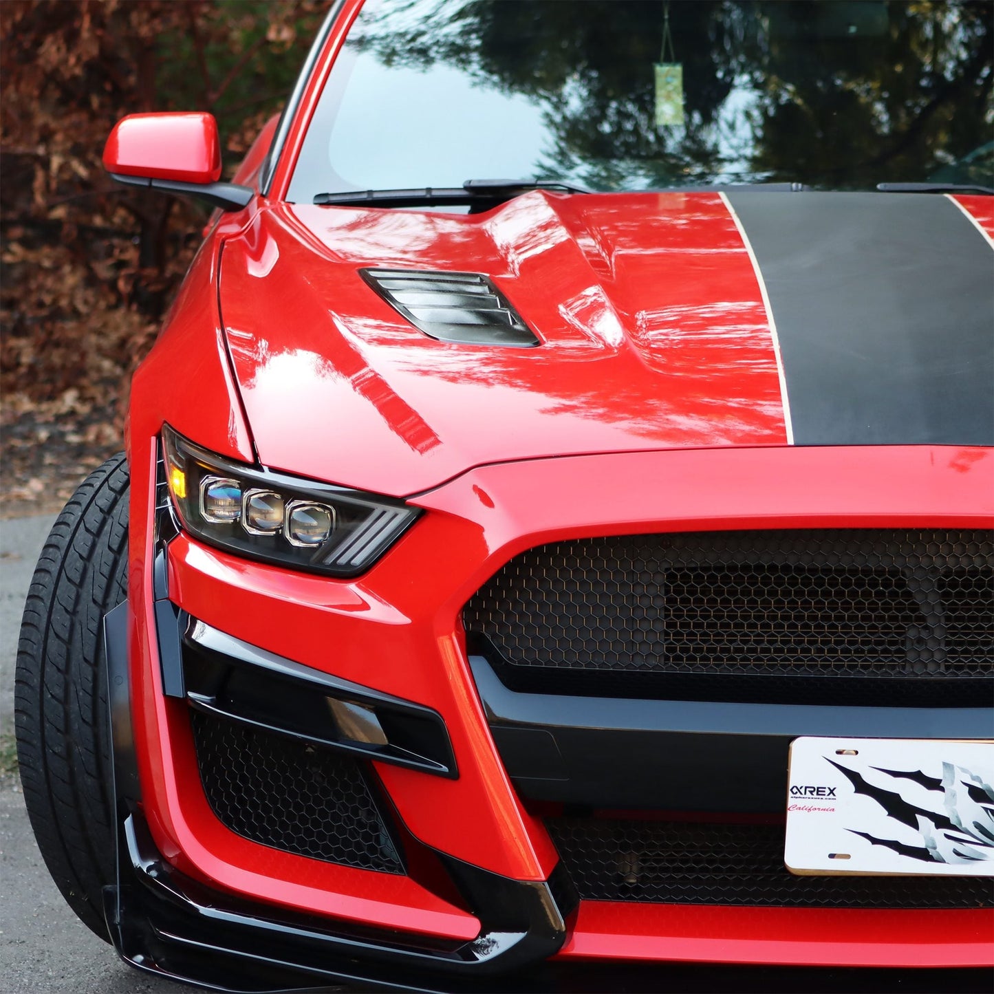 AlphaRex 15-17 Ford Mustang/18-20 Mustang Shelby GT350/GT500 NOVA-Series LED Projector Headlights Alpha-Black