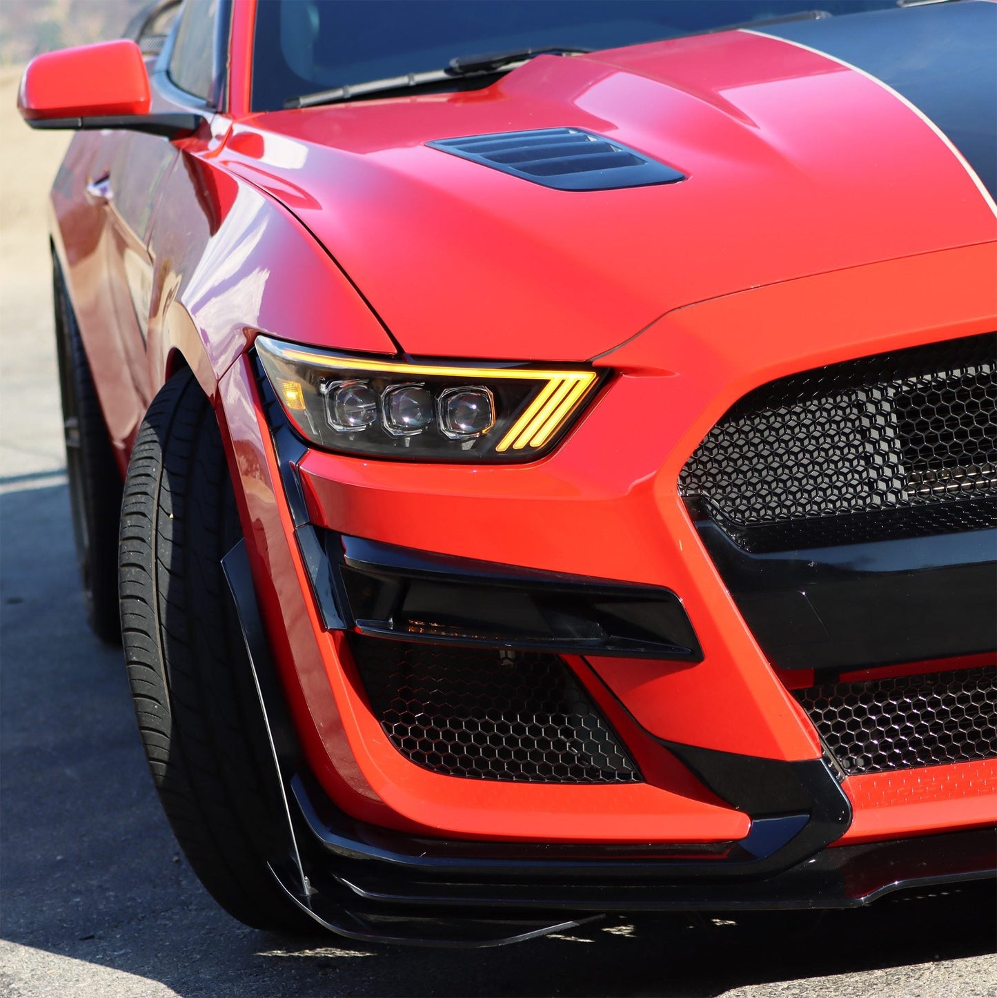 AlphaRex 15-17 Ford Mustang/18-20 Mustang Shelby GT350/GT500 NOVA-Series LED Projector Headlights Black