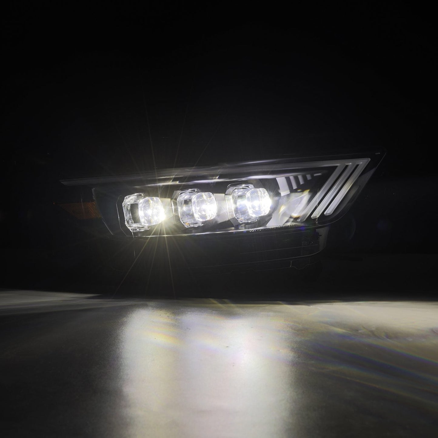 AlphaRex 15-17 Ford Mustang/18-20 Mustang Shelby GT350/GT500 NOVA-Series LED Projector Headlights Black