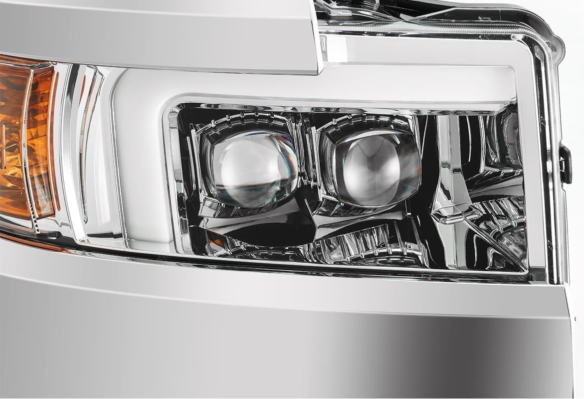 AlphaRex 15-19 Chevrolet Silverado 2500HD/3500HD MK II NOVA-Series LED Projector Headlights Chrome