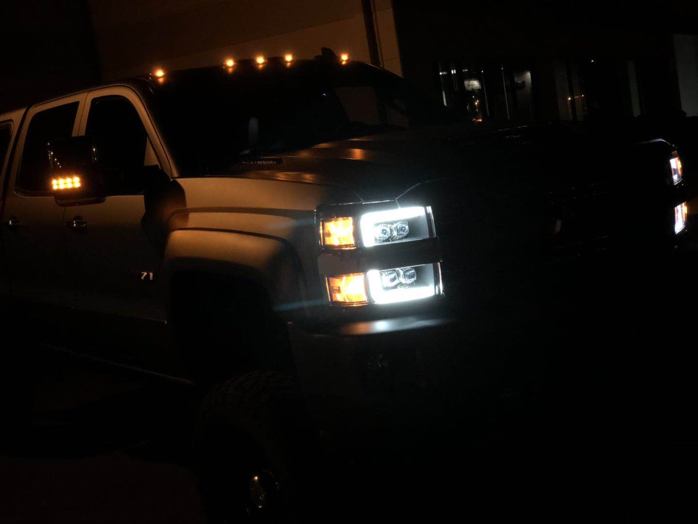 AlphaRex 15-19 Chevrolet Silverado 2500HD/3500HD MKII NOVA-Series LED Projector Headlights Jet Black