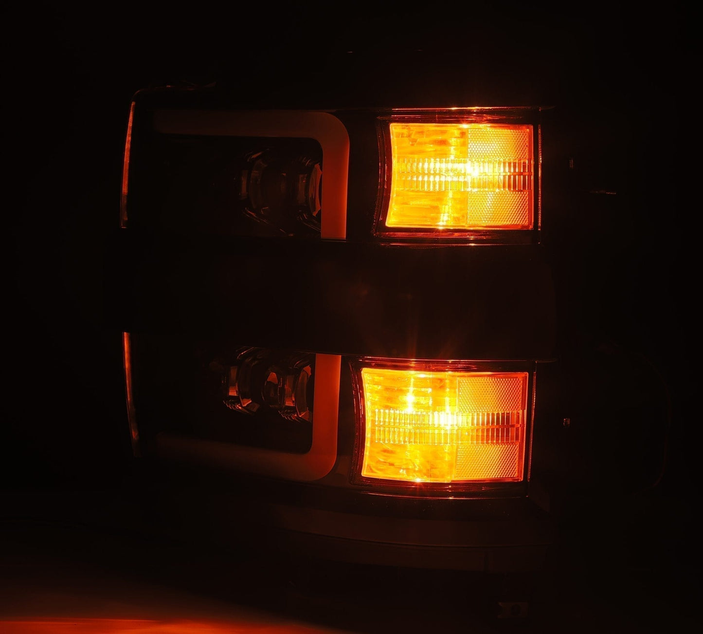AlphaRex 15-19 Chevrolet Silverado 2500HD/3500HD MKII NOVA-Series LED Projector Headlights Jet Black