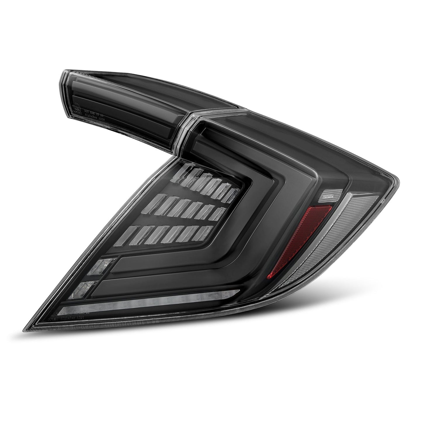 AlphaRex 16-21 Honda Civic Hatchback NOVA-Series Prismatic LED Tail Lights Alpha-Black