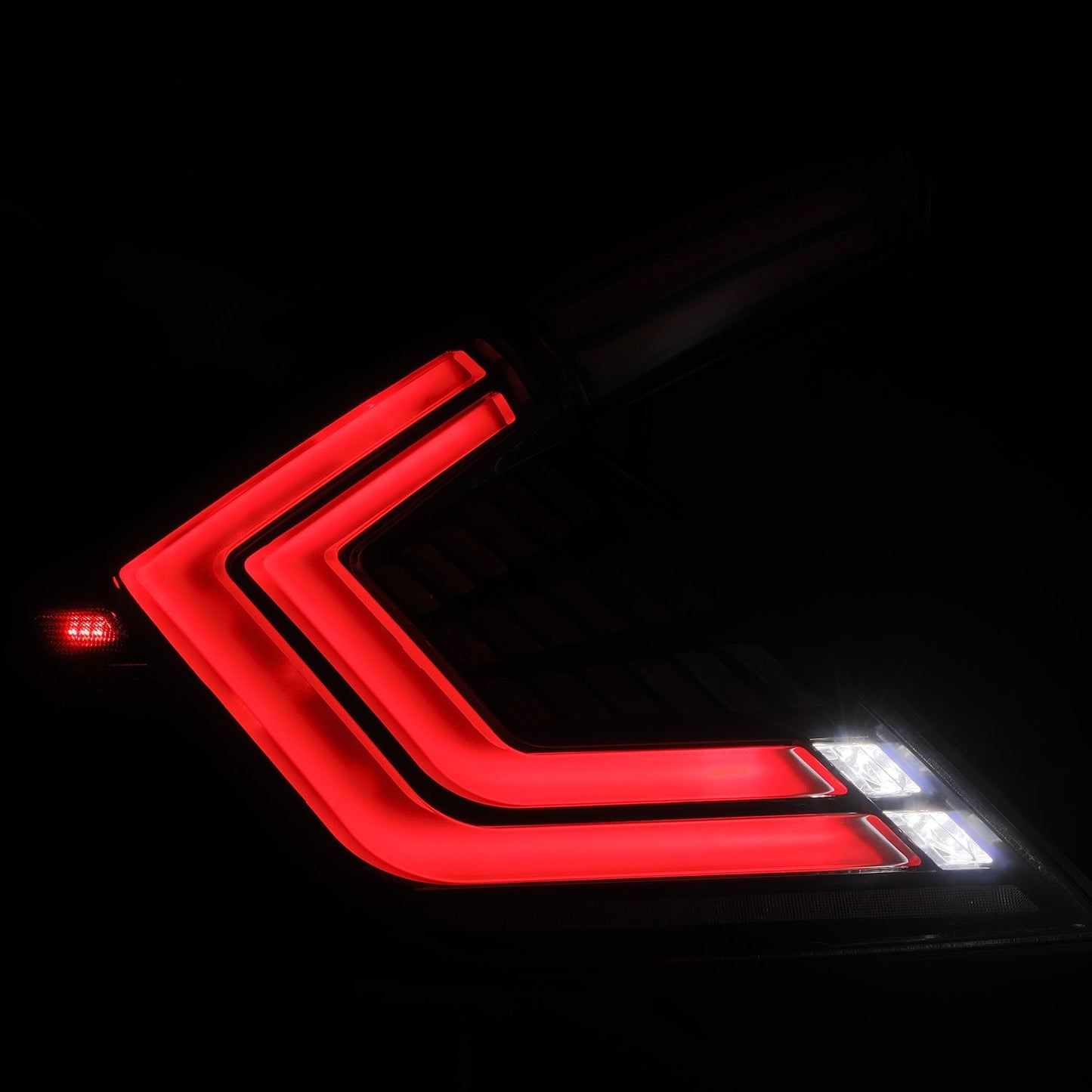 AlphaRex 16-21 Honda Civic Hatchback NOVA-Series Prismatic LED Tail Lights Black Smoke