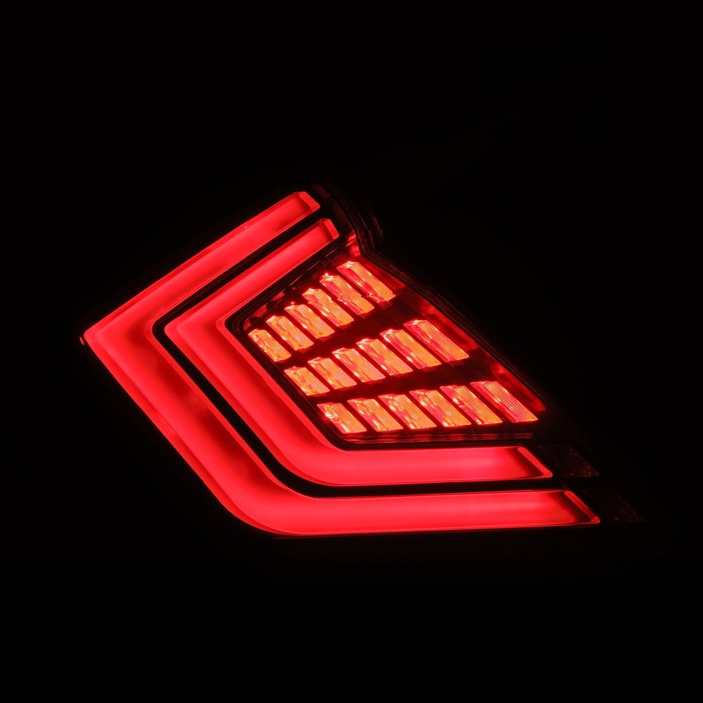 AlphaRex 16-21 Honda Civic Hatchback NOVA-Series Prismatic LED Tail Lights Black Smoke