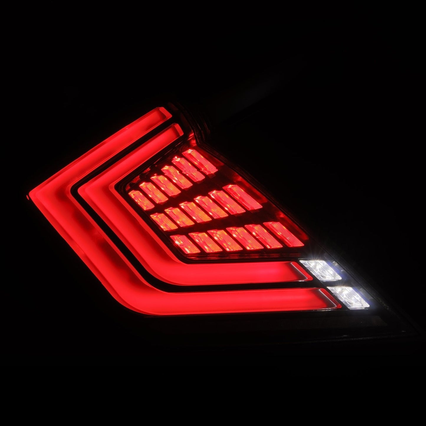 AlphaRex 16-21 Honda Civic Hatchback NOVA-Series Prismatic LED Tail Lights Black Smoke