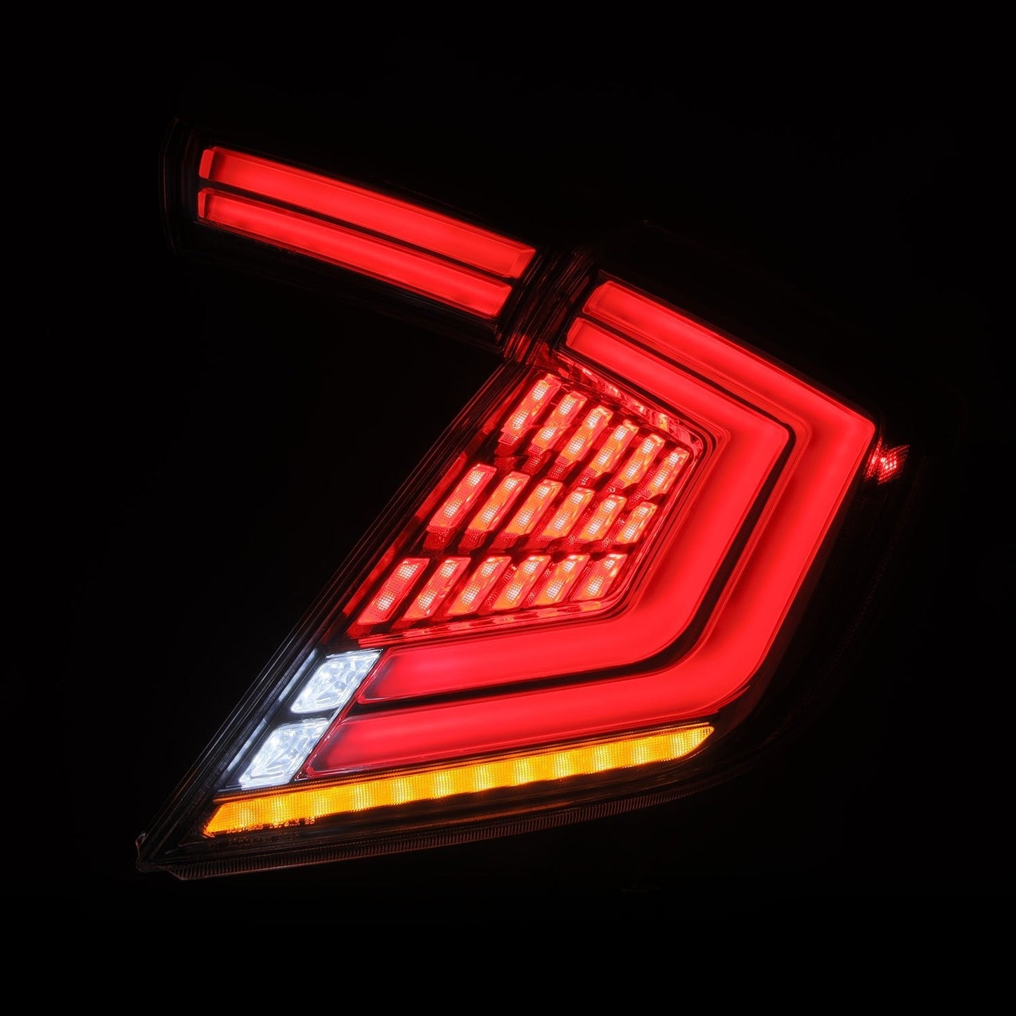 AlphaRex 16-21 Honda Civic Hatchback NOVA-Series Prismatic LED Tail Lights Clear