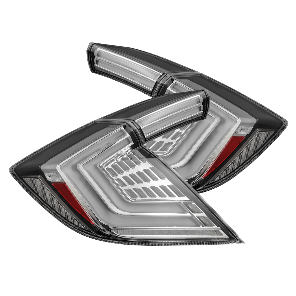 AlphaRex 16-21 Honda Civic Hatchback NOVA-Series Prismatic LED Tail Lights Clear