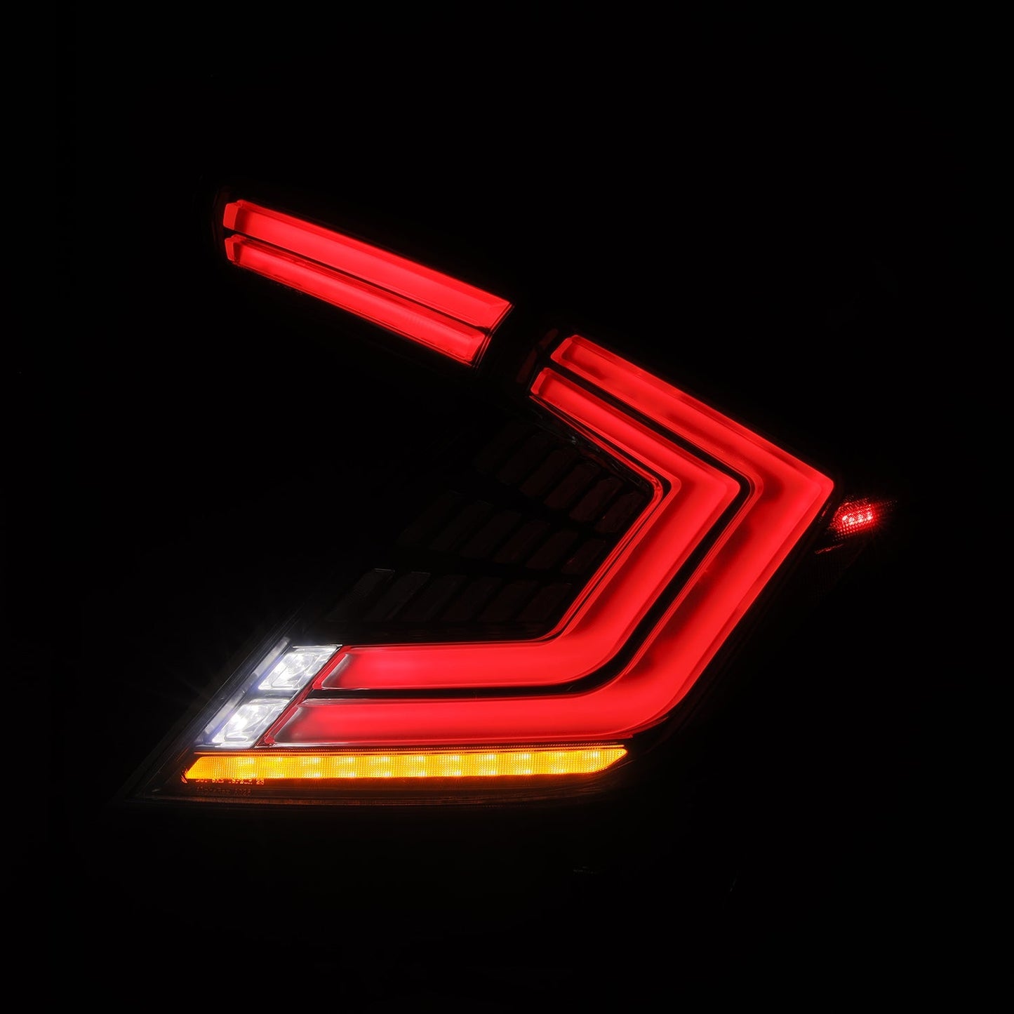 AlphaRex 16-21 Honda Civic Hatchback NOVA-Series Prismatic LED Tail Lights Clear Smoke