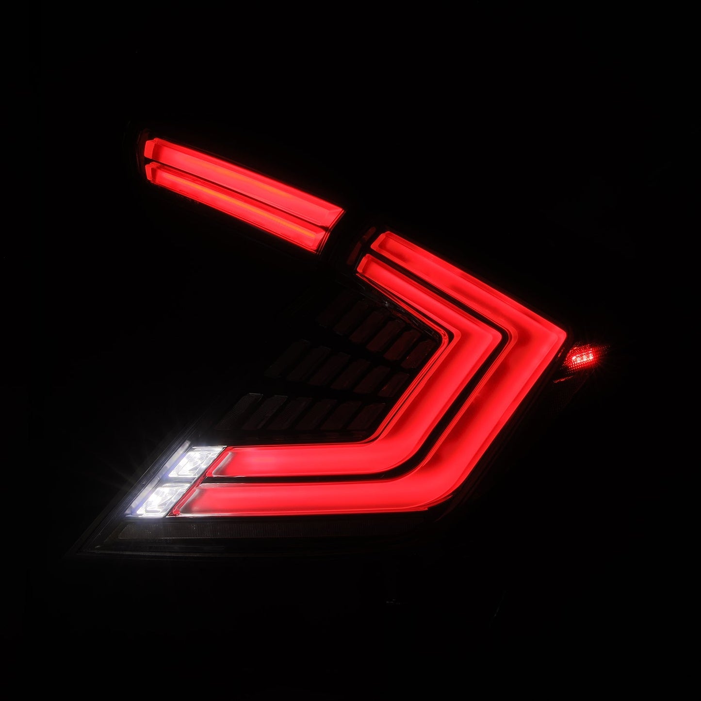 AlphaRex 16-21 Honda Civic Hatchback NOVA-Series Prismatic LED Tail Lights Clear Smoke