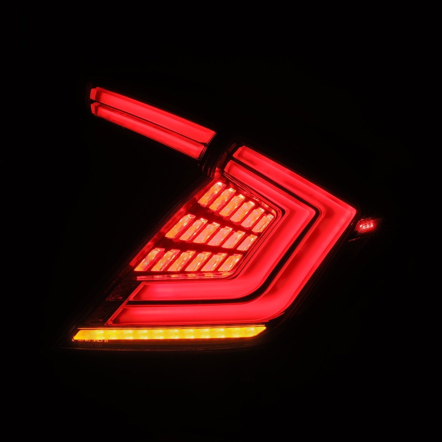 AlphaRex 16-21 Honda Civic Hatchback NOVA-Series Prismatic LED Tail Lights Clear Smoke