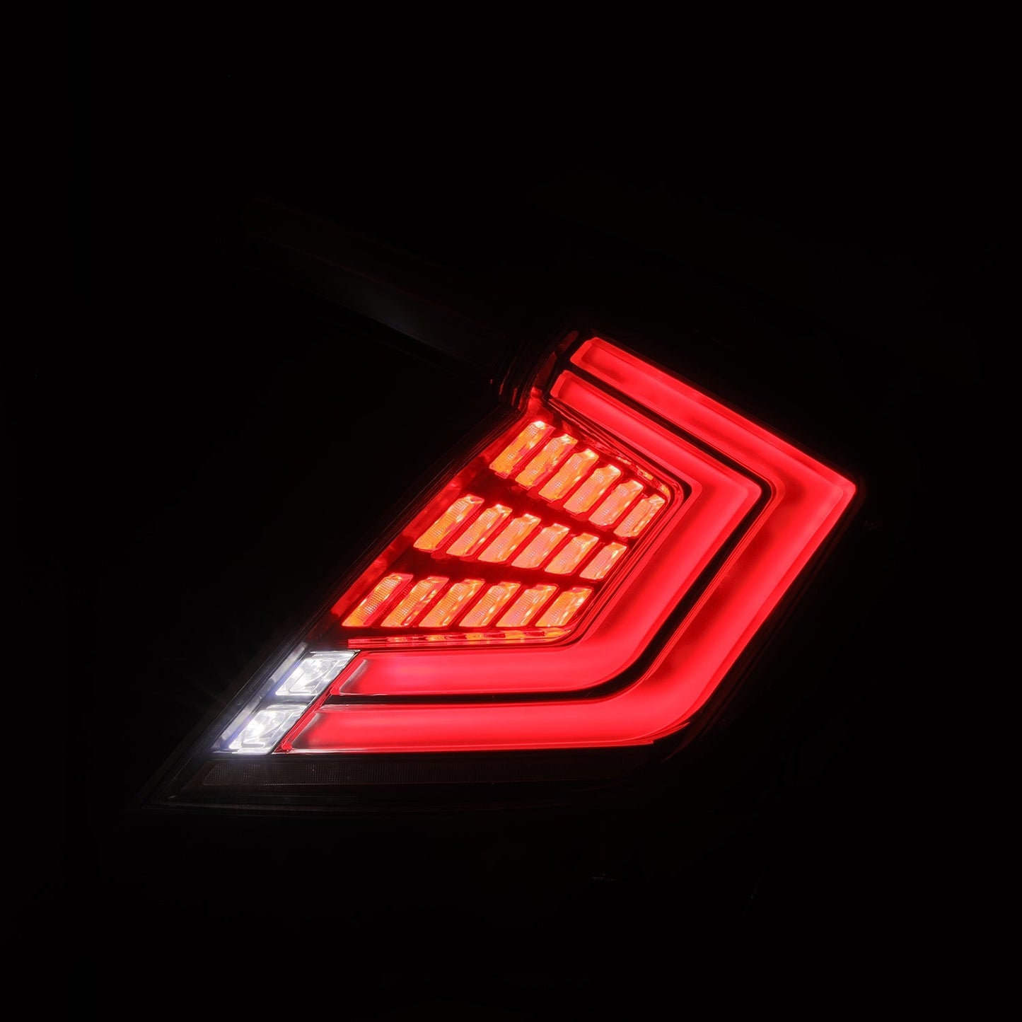 AlphaRex 16-21 Honda Civic Hatchback NOVA-Series Prismatic LED Tail Lights Clear Smoke