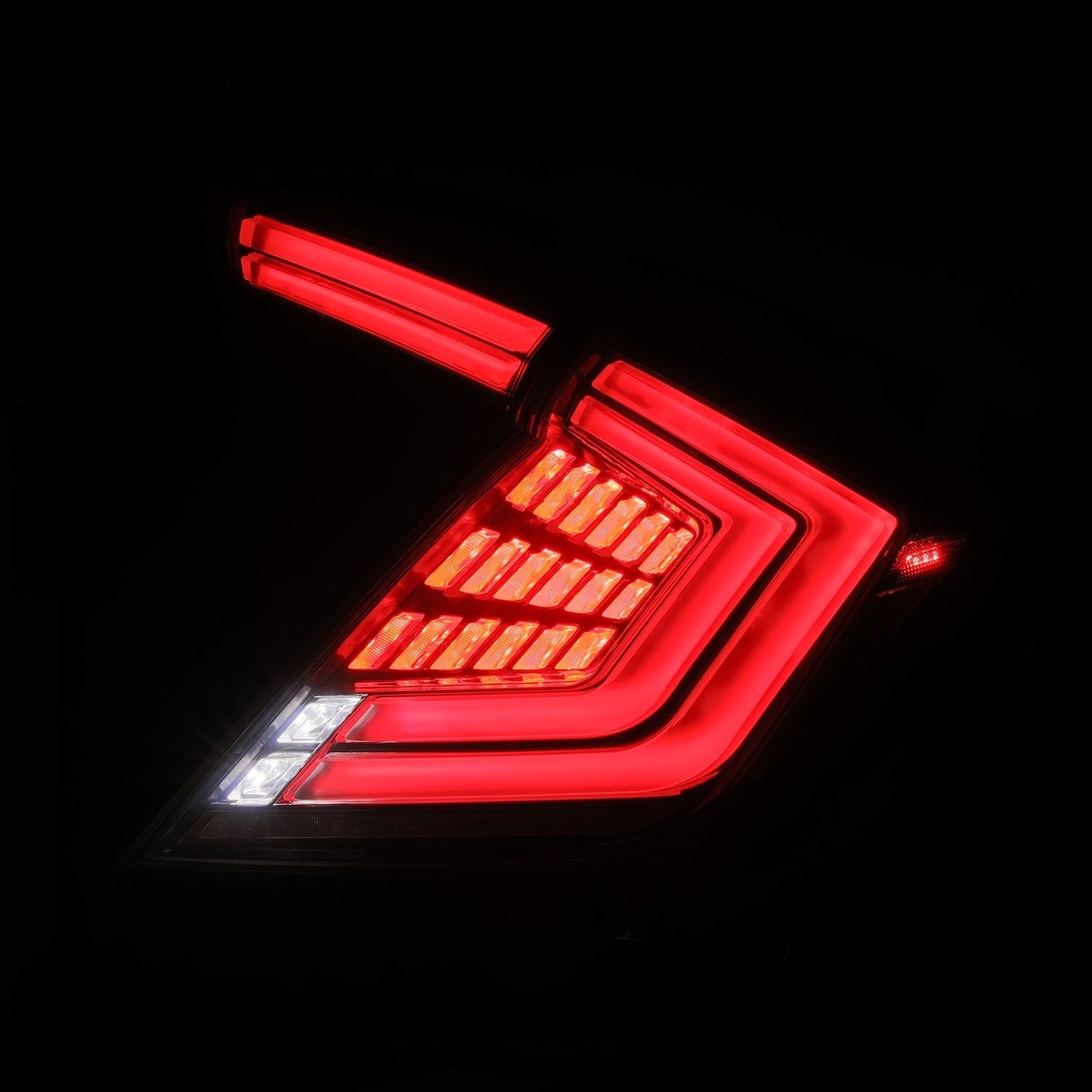 AlphaRex 16-21 Honda Civic Hatchback NOVA-Series Prismatic LED Tail Lights Clear Smoke
