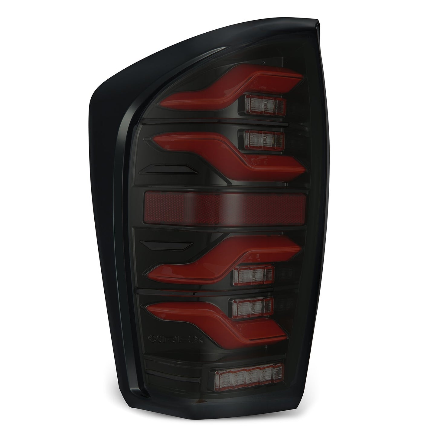 AlphaRex 16-23 Toyota Tacoma LUXX-Series LED Tail Lights Black-Red