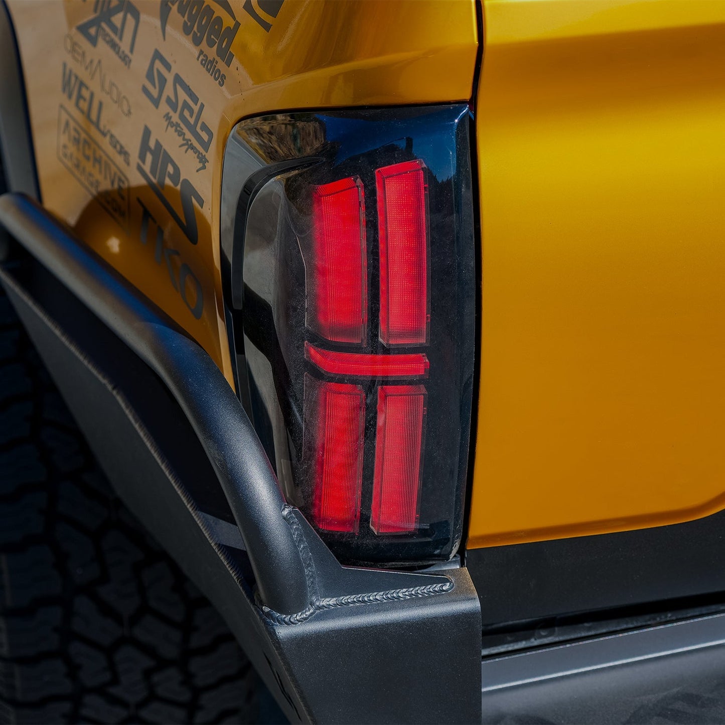 AlphaRex 16-23 Toyota Tacoma NOVA-Series Prismatic LED Tail Lights Black
