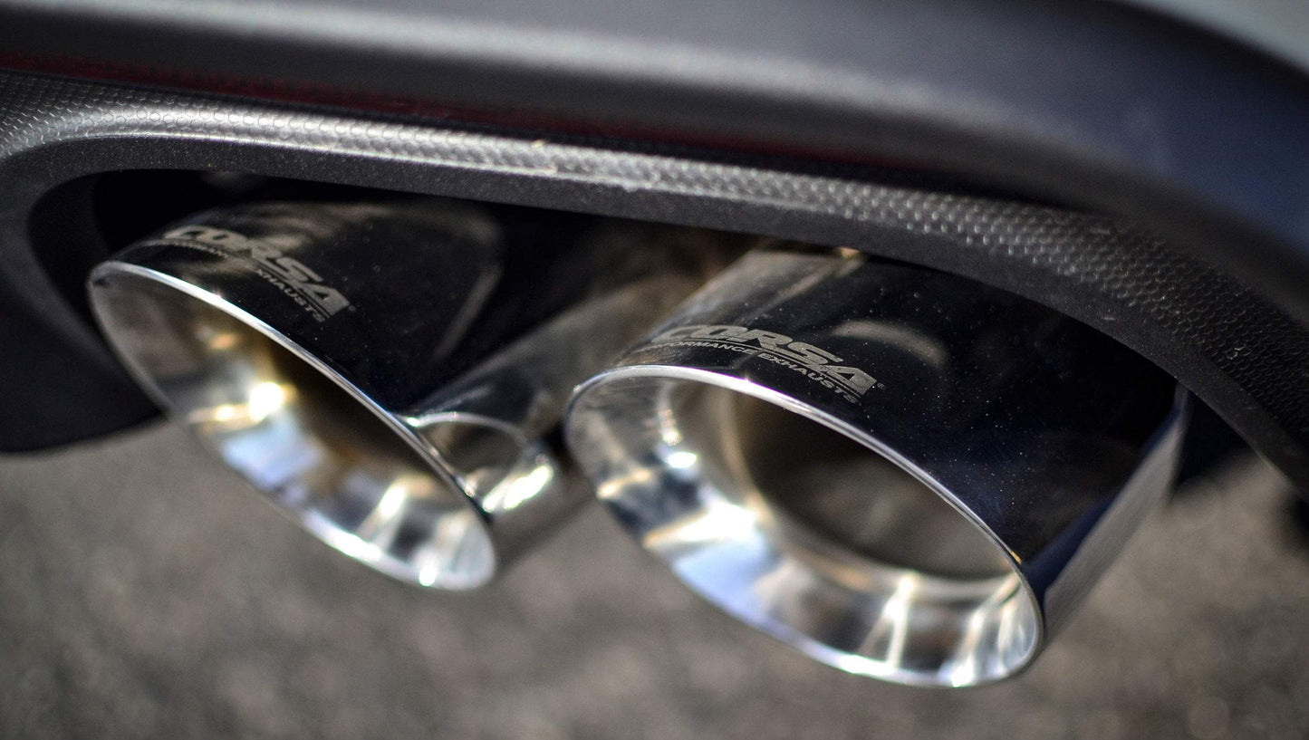 Corsa 2018-2023 Ford Mustang GT Fastback 5.0L 3in Sport Axle-Back Exhaust w/ 4in Gunmetal Tips-WheelFlip