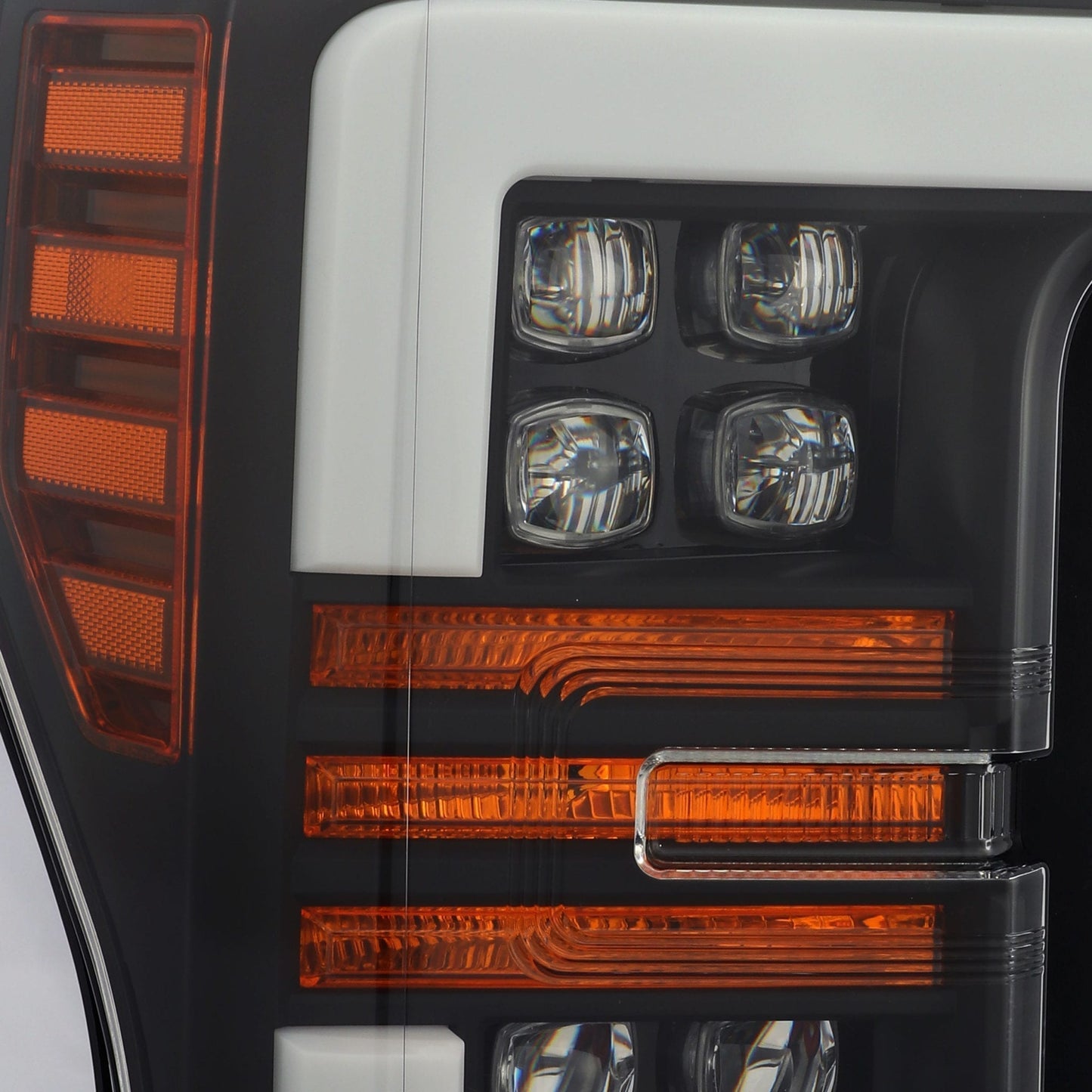 AlphaRex 17-19 Ford Super Duty NOVA-Series LED Projector Headlights Black