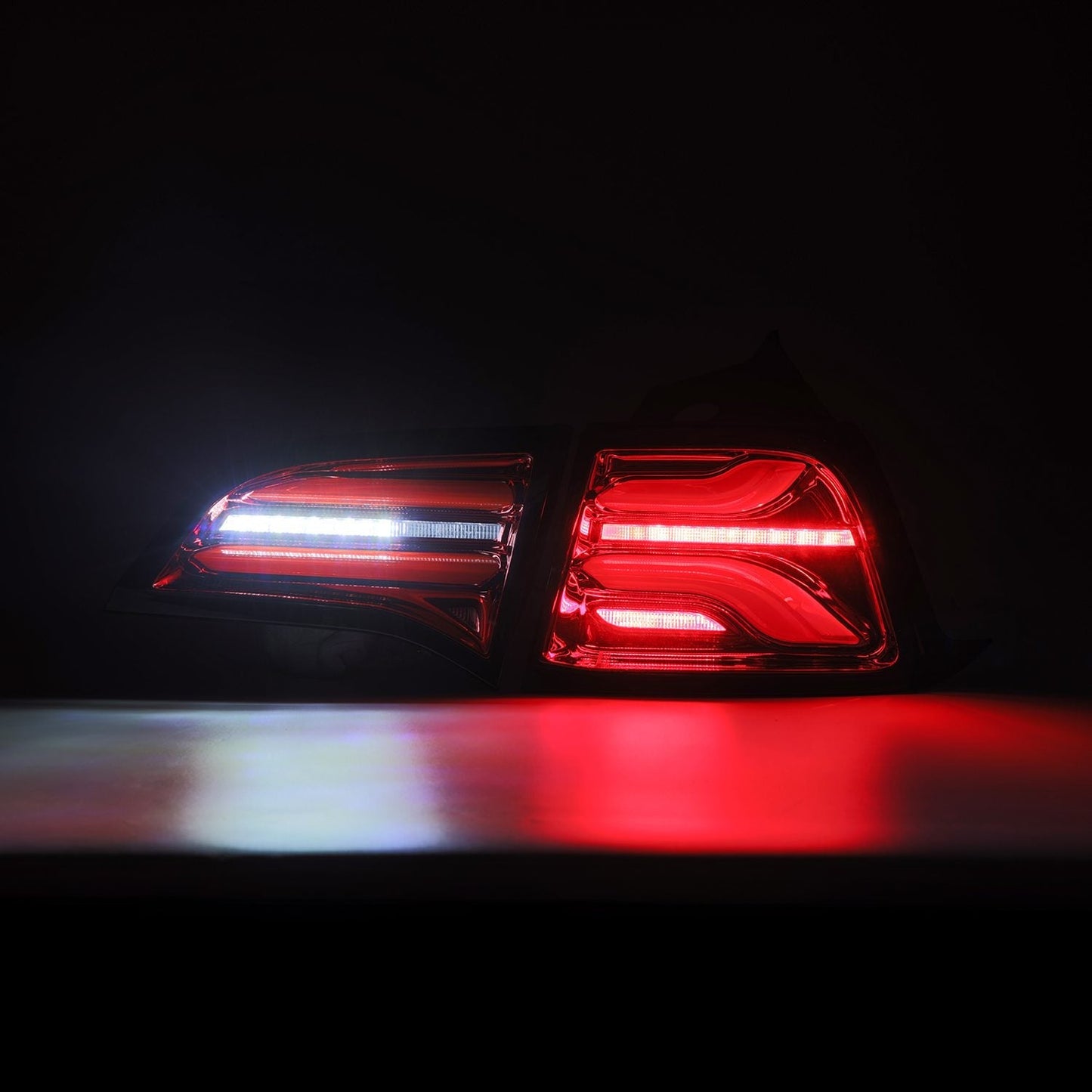 AlphaRex 17-23 Tesla Model 3 / 20-24 Model Y (Without Stock Amber Turn Signal) PRO-Series LED Tail Lights Red Smoke
