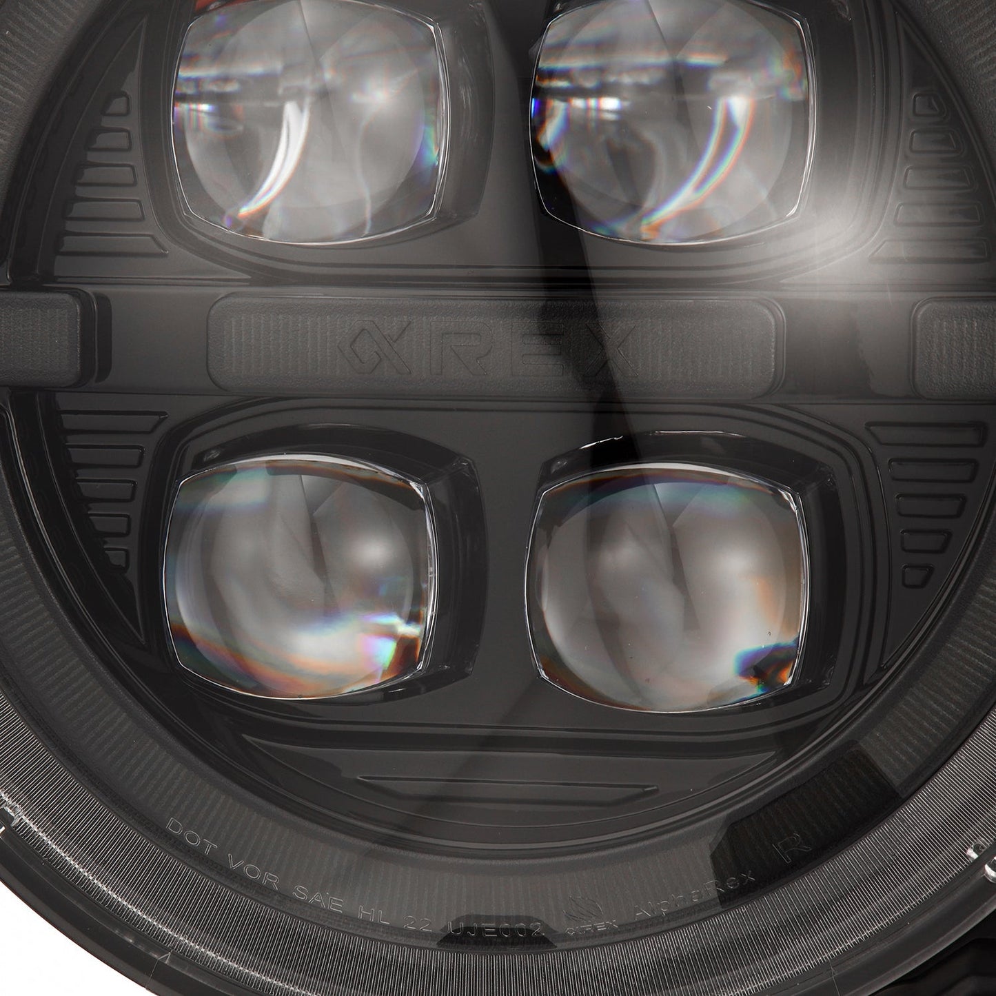 AlphaRex 18-25 Jeep Wrangler JL/Gladiator JT NOVA-Series LED Projector Headlights Alpha-black