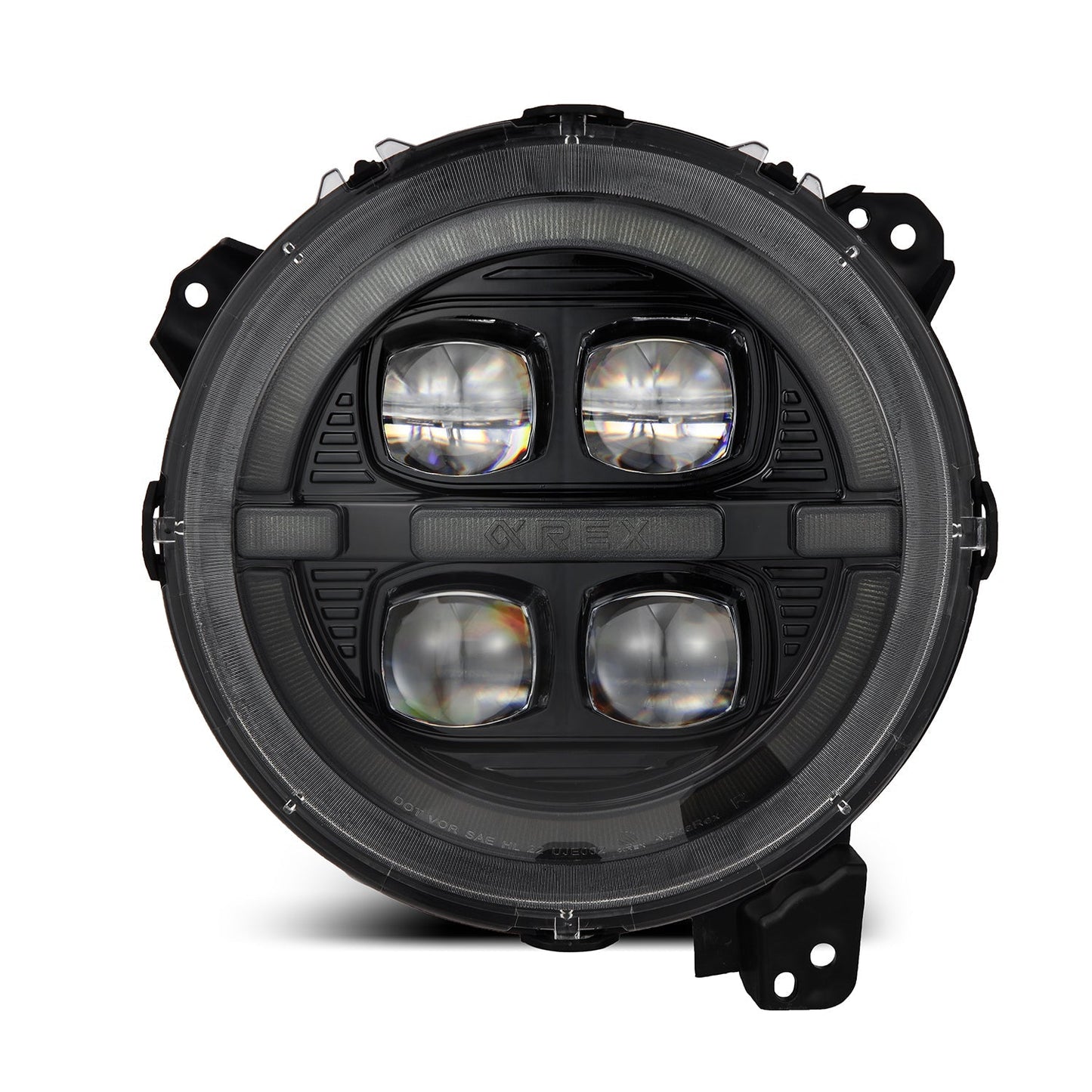AlphaRex 18-25 Jeep Wrangler JL/Gladiator JT NOVA-Series LED Projector Headlights Alpha-black