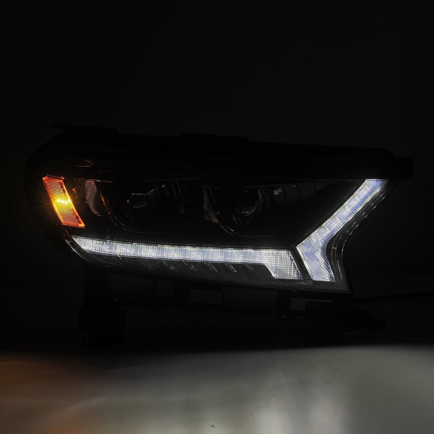 AlphaRex 19-23 Ford Ranger LUXX-Series LED Projector Headlights Alpha-Black