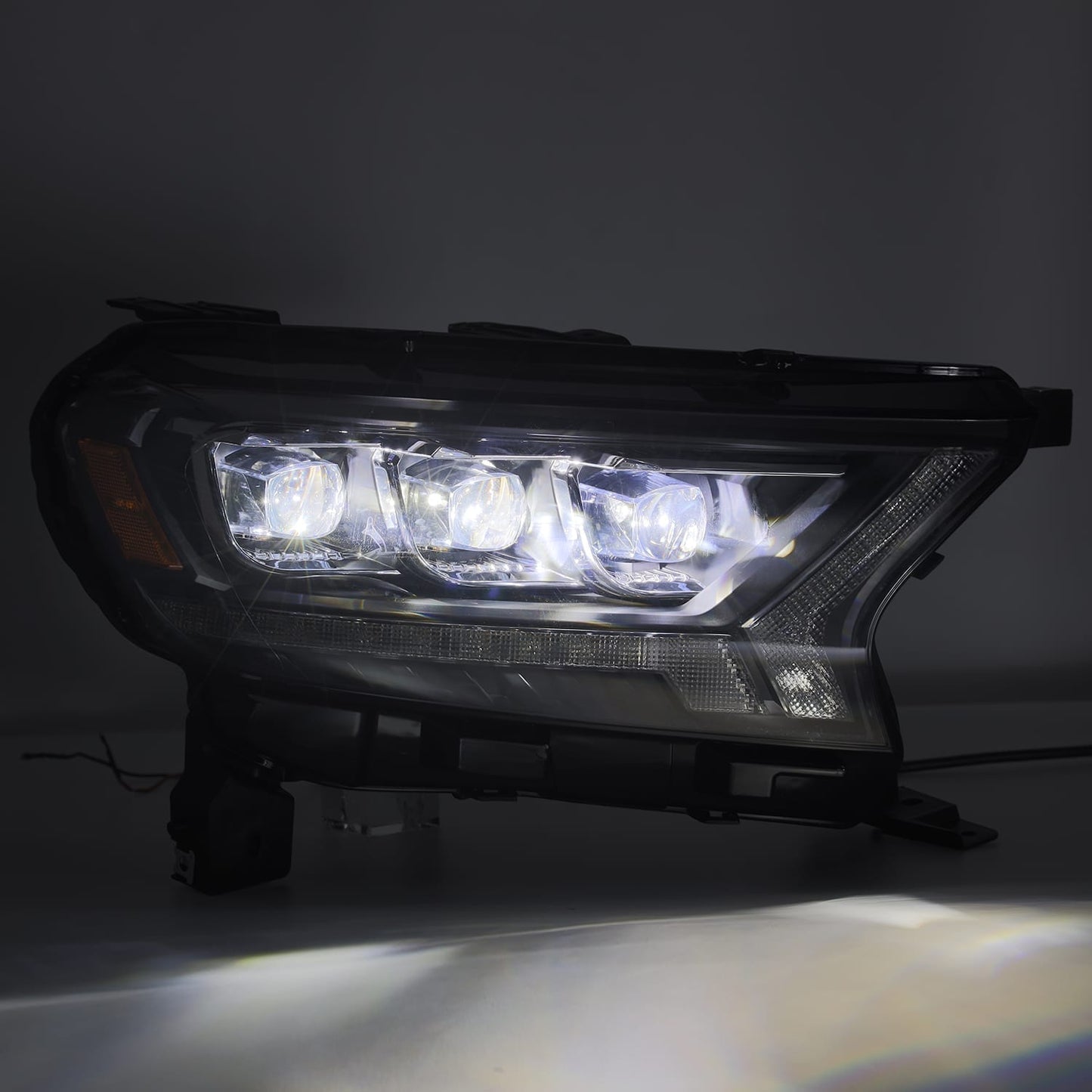 AlphaRex 19-23 Ford Ranger NOVA-Series LED Projector Headlights Alpha-Black