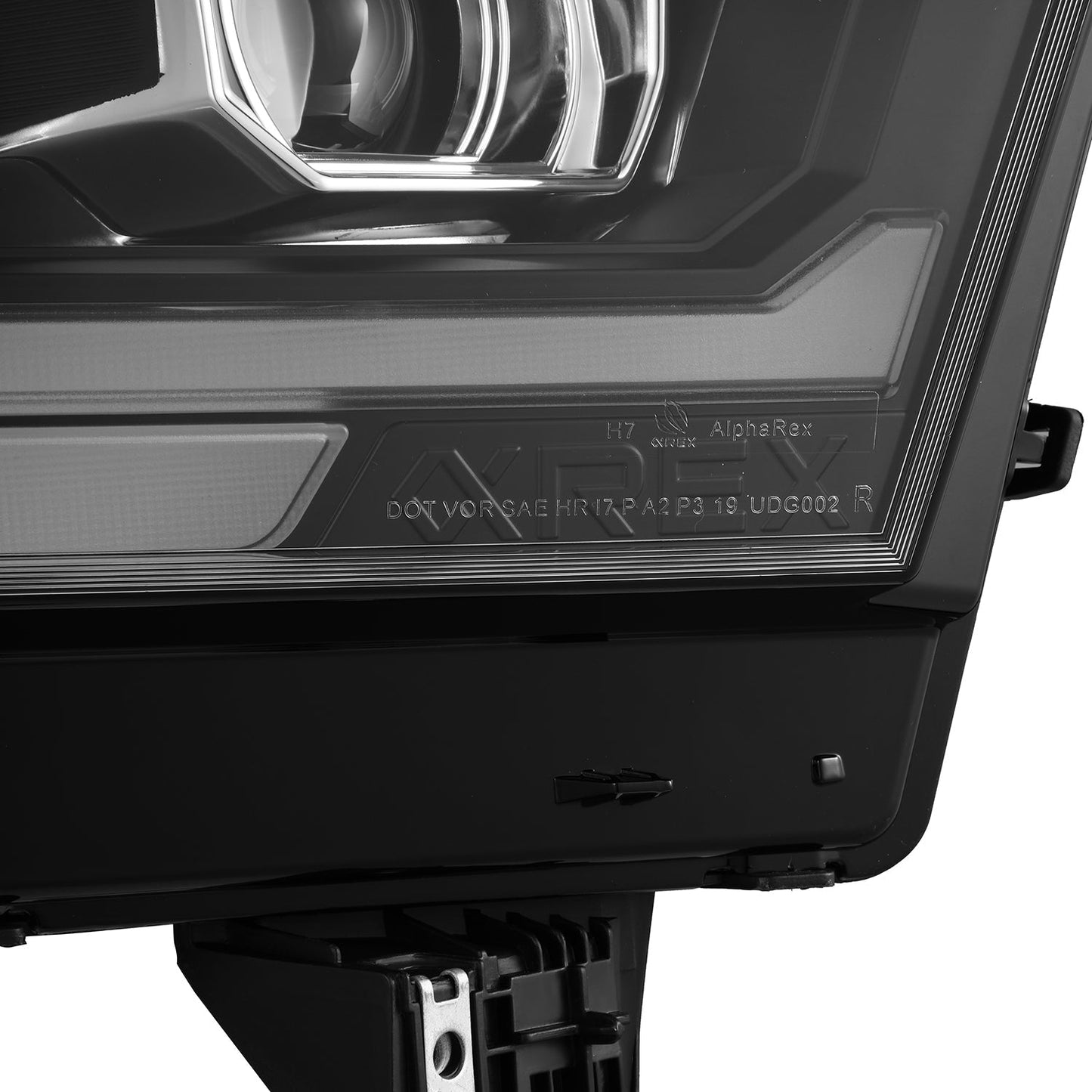 AlphaRex 19-24 Ram 1500 (MK II 2500 Style) PRO-Series Halogen Projector Headlights Black