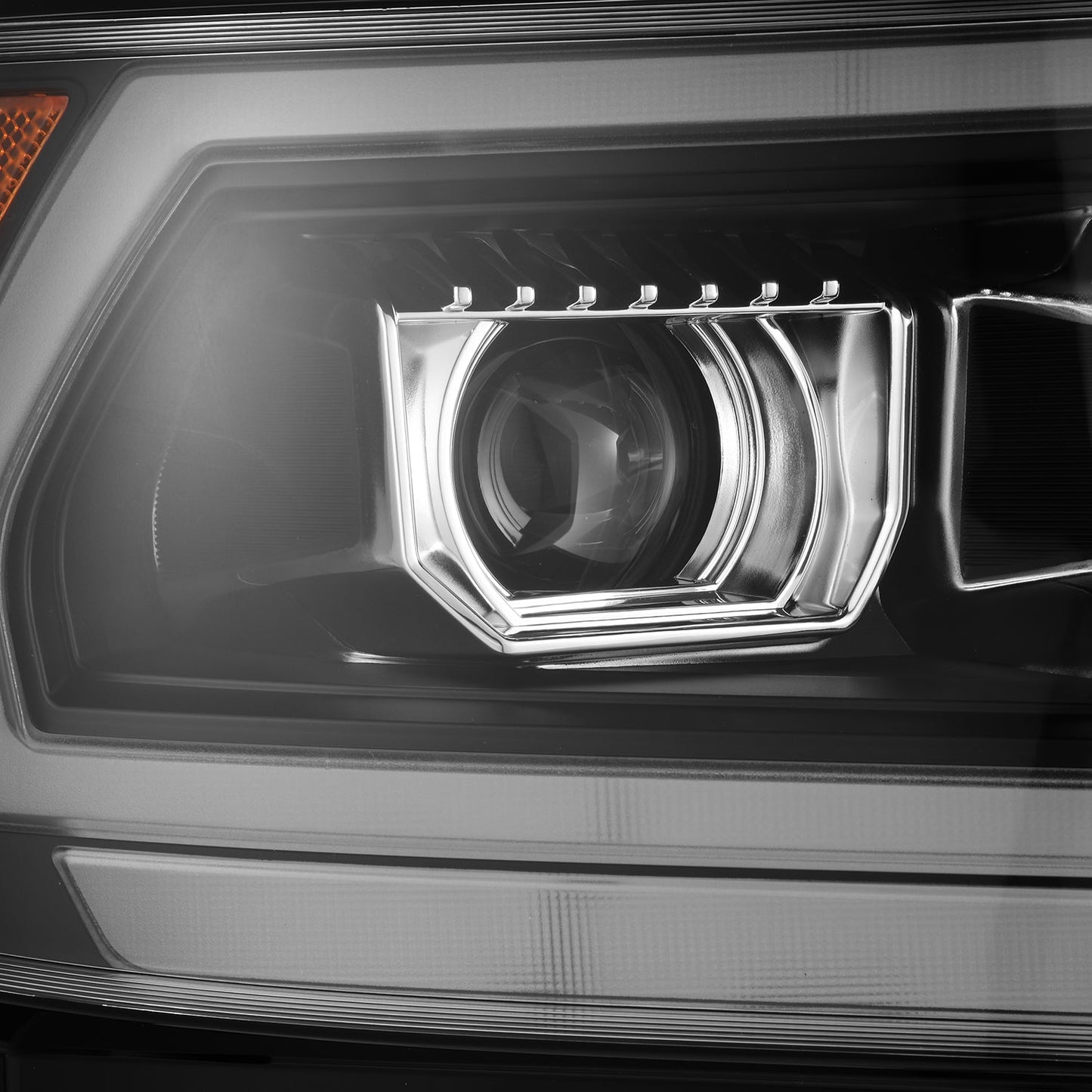 AlphaRex 19-24 Ram 1500 (MK II 2500 Style) PRO-Series Halogen Projector Headlights Black