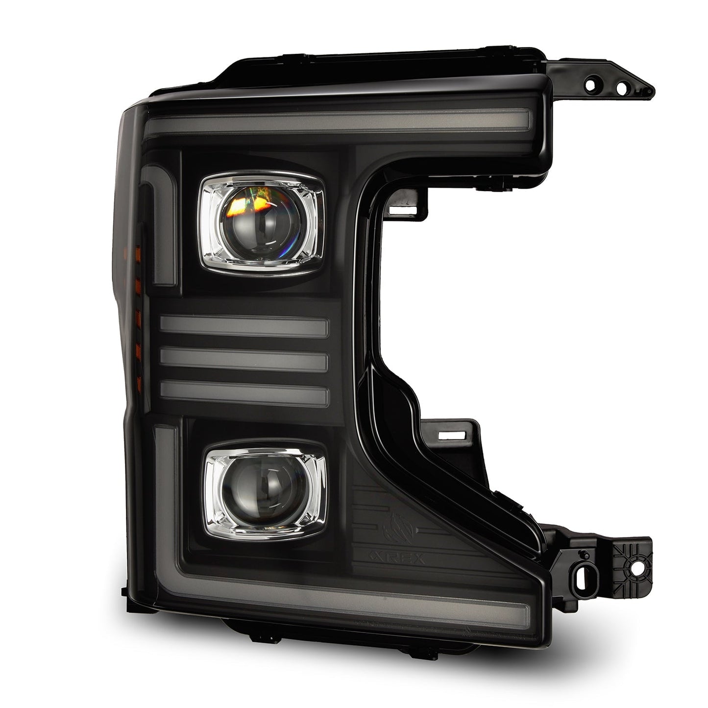 AlphaRex 20-22 Ford Super Duty PRO-Series Halogen Projector Headlights Black