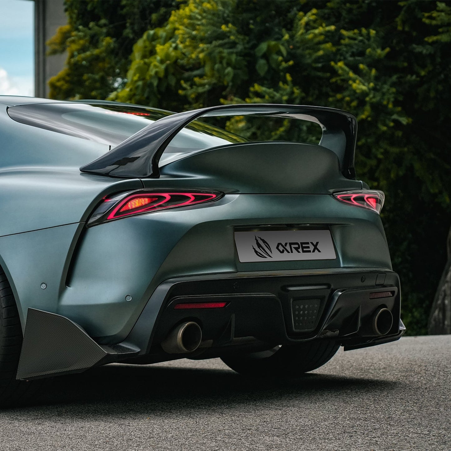 AlphaRex 20-25 Toyota Supra FT-1 Style LUXX-Series LED Tail Lights - Alpha Black