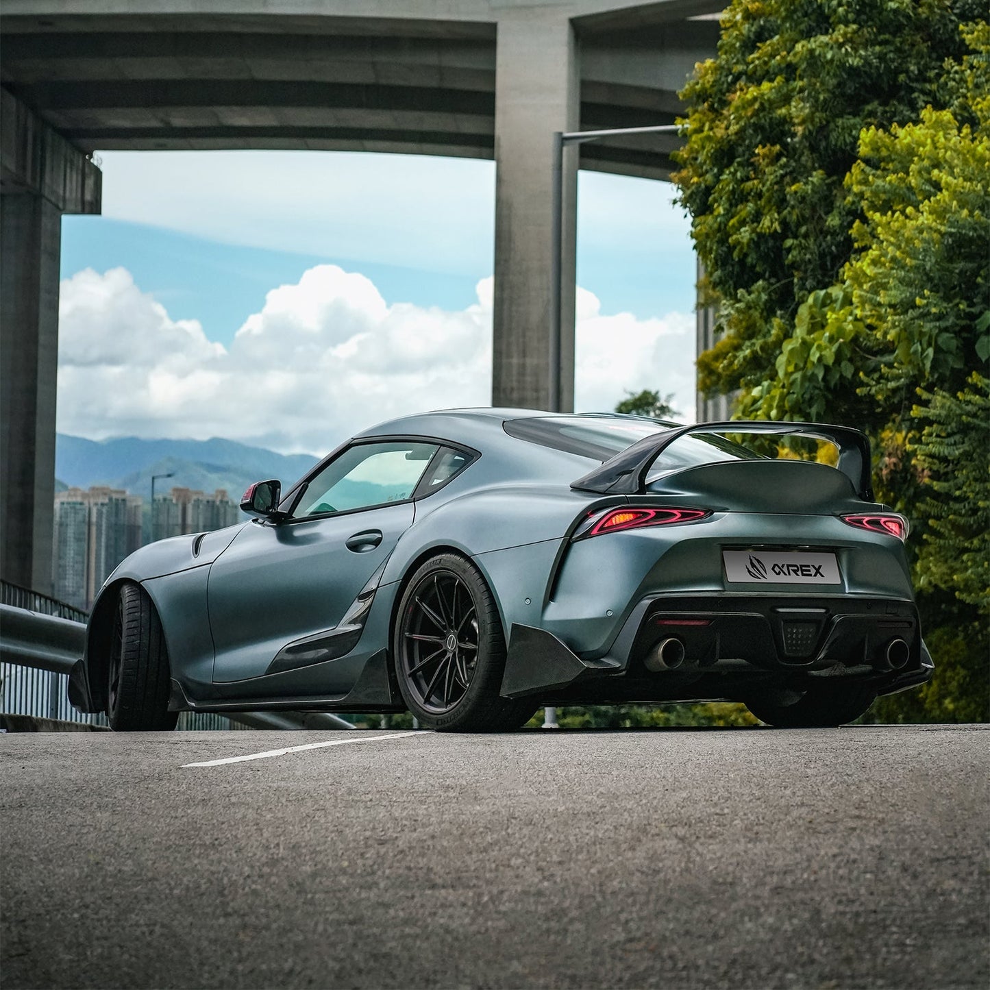 AlphaRex 20-25 Toyota Supra FT-1 Style LUXX-Series LED Tail Lights - Alpha Black