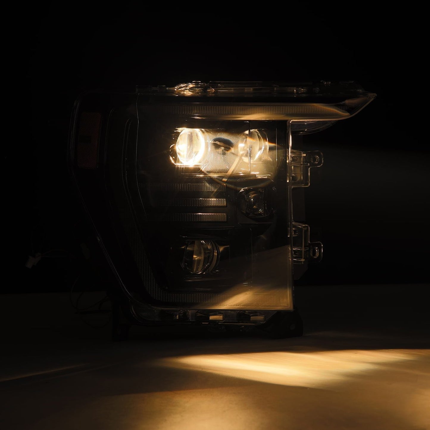 AlphaRex 21-23 Ford F150 PRO-Series Halogen Projector Headlights Alpha-Black