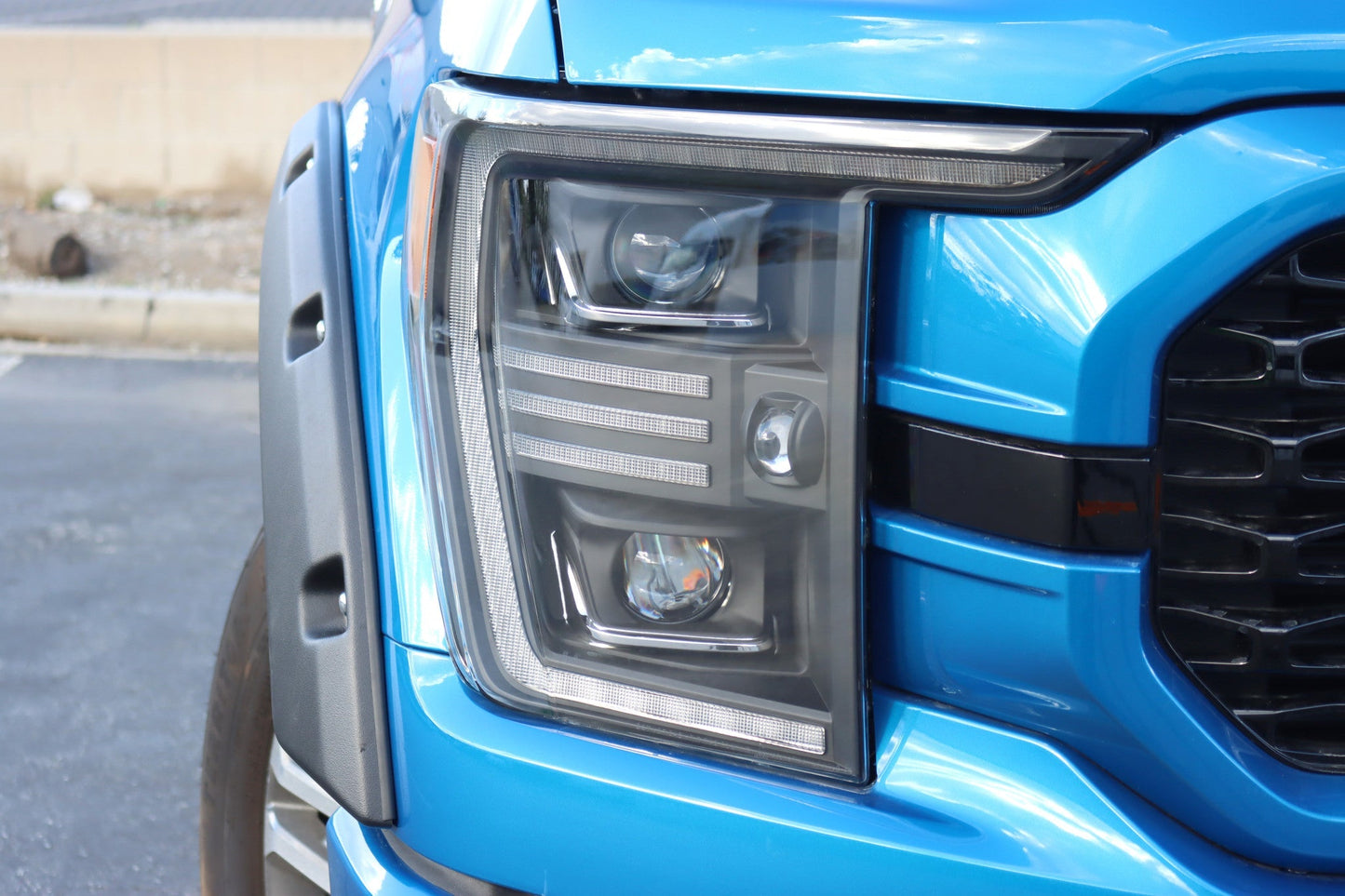 AlphaRex 21-23 Ford F150 PRO-Series Halogen Projector Headlights Alpha-Black