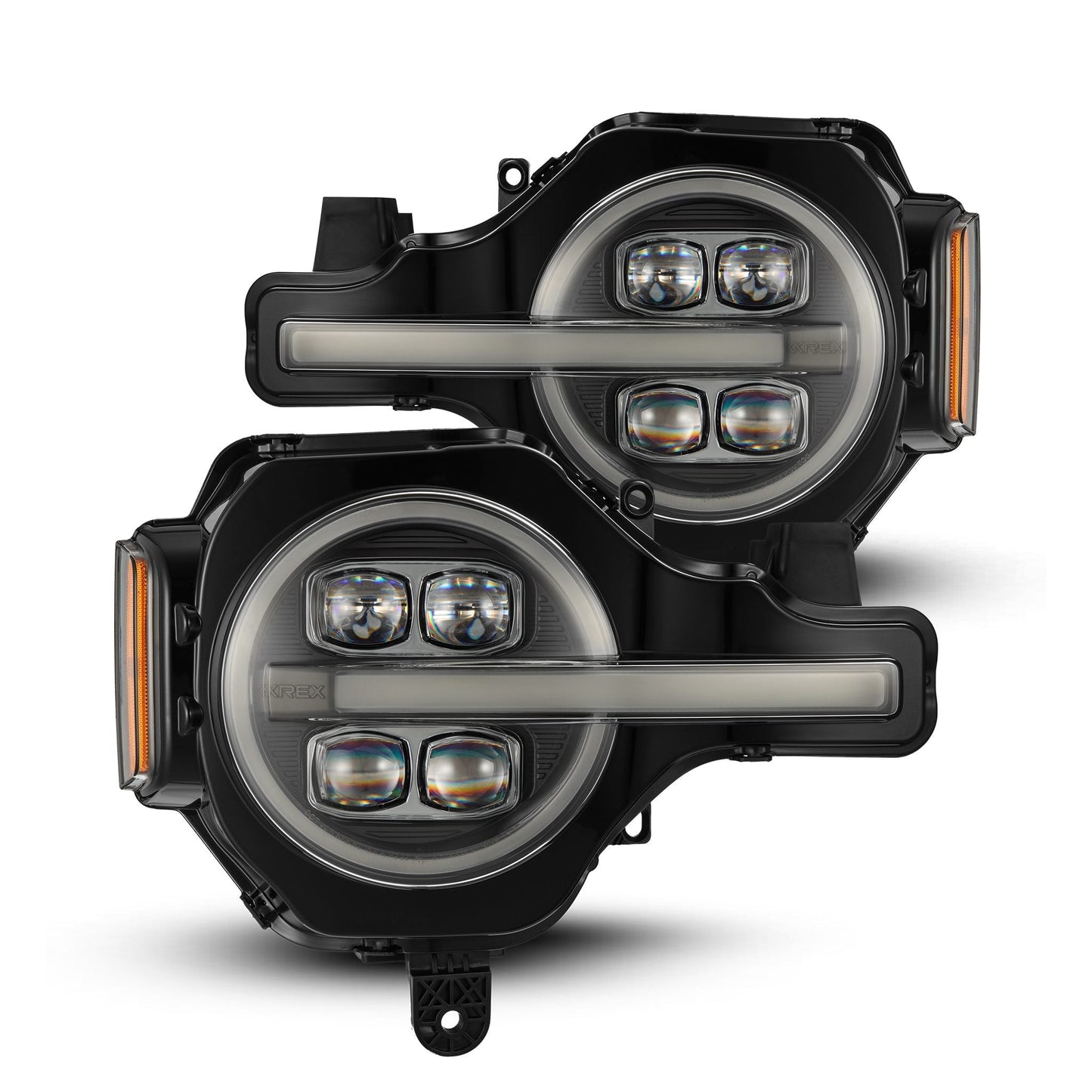 AlphaRex 21-25 Ford Bronco / 22-25 Bronco Raptor NOVA-Series LED Projector Headlights Black