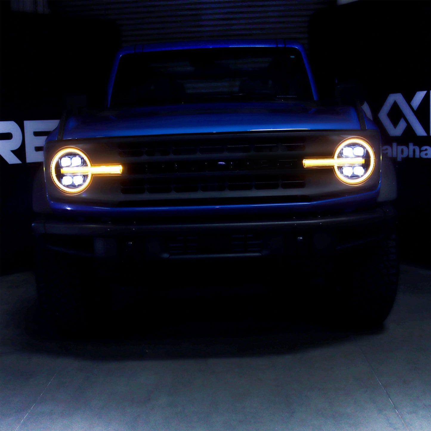 AlphaRex 21-25 Ford Bronco / 22-25 Bronco Raptor NOVA-Series LED Projector Headlights Black