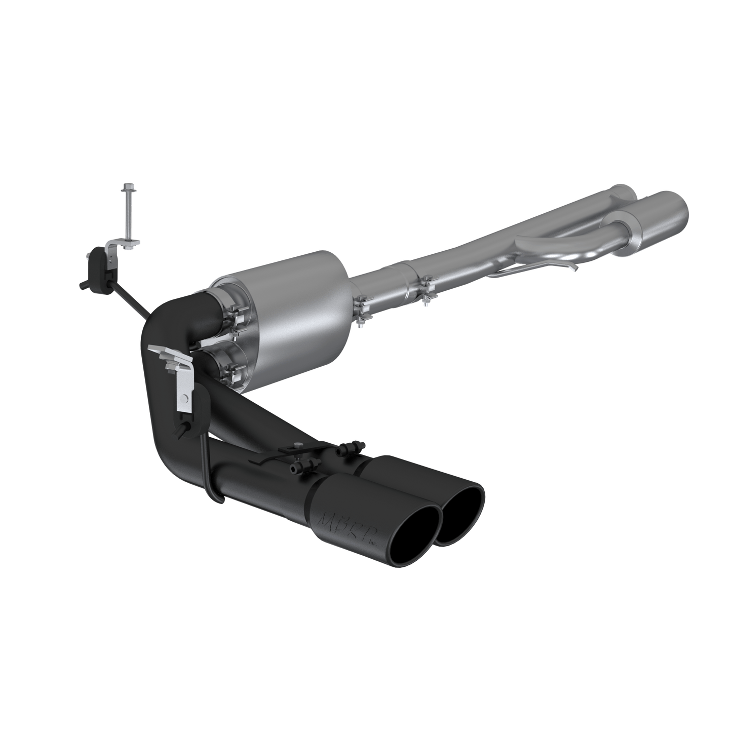 MBRP 2019+ Chevrolet Silverado 1500 4.5L/5.3L Pre-Axle Dual Side Exite w/ 4in OD Tip- Black Coated