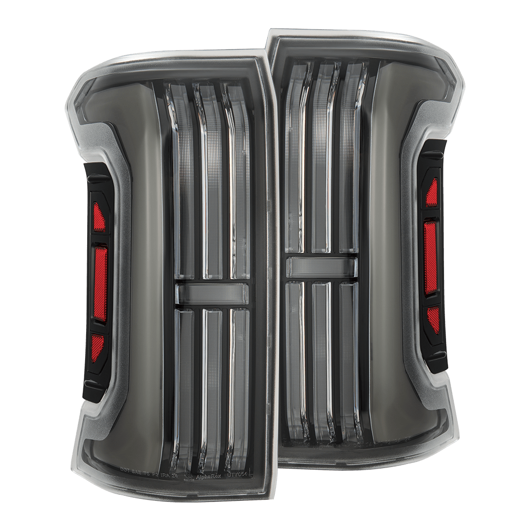 AlphaRex 24-25 Toyota Tacoma NOVA-Series Prismatic LED Tail Lights Black