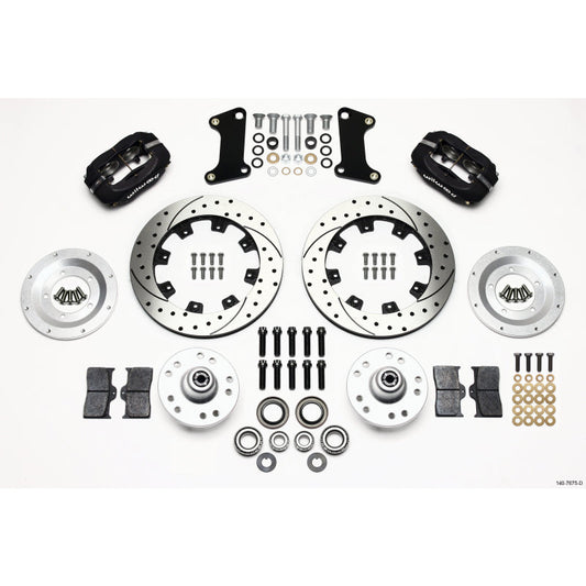 Wilwood Dynalite Big Brake Front Brake Kit (Hub) - Black - SRP Rotor - 67-72 Camaro Nova