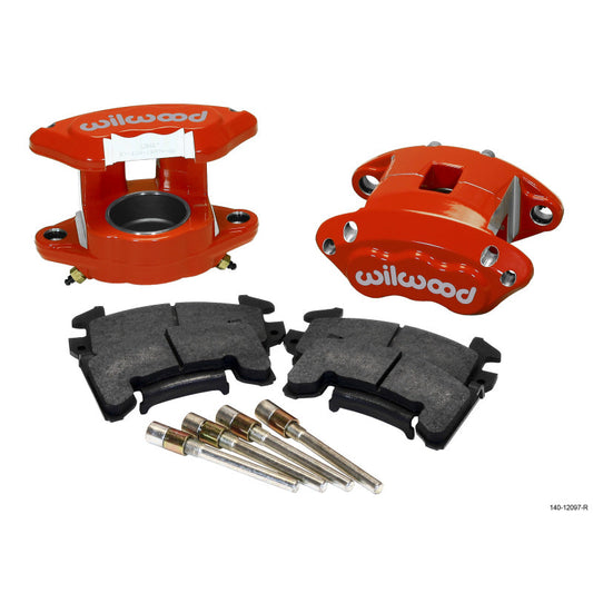 Wilwood D154 Brake Caliper - 1 Piston - Red - Floating Mount - GM