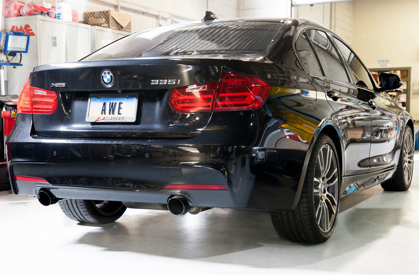 AWE Tuning Touring Edition Axle Back Exhaust for BMW F3X 335i/435i - Diamond Black Tips (102mm) (3010-33030)