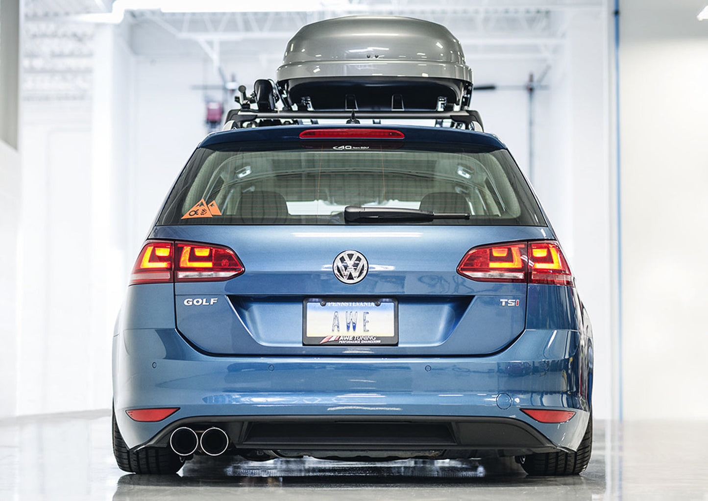AWE Tuning Touring Edition Exhaust for VW MK7 Golf SportWagen - Chrome Silver Tips (90mm) (3015-22048)