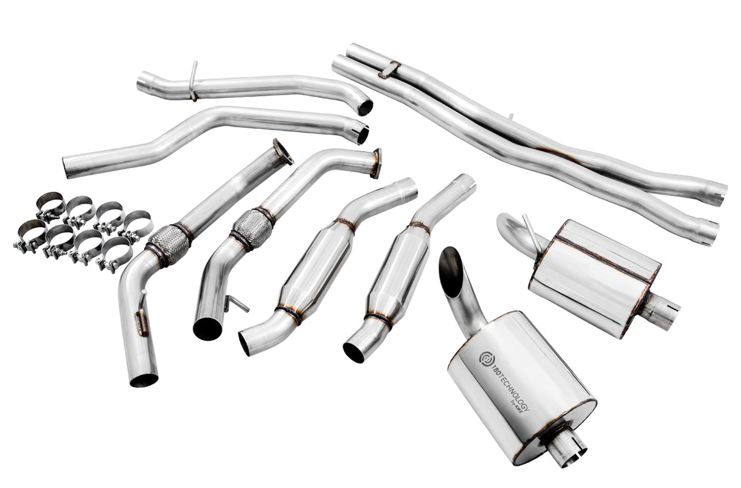 AWE Tuning Touring Edition Exhaust for Audi B9 SQ5 - Resonated - No Tips (Turn Downs) (3015-31016)