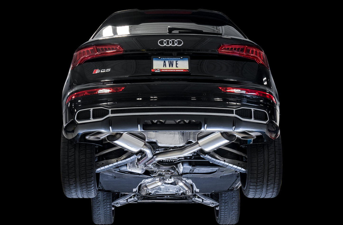 AWE Tuning Touring Edition Exhaust for Audi B9 SQ5 - Resonated - No Tips (Turn Downs) (3015-31016)