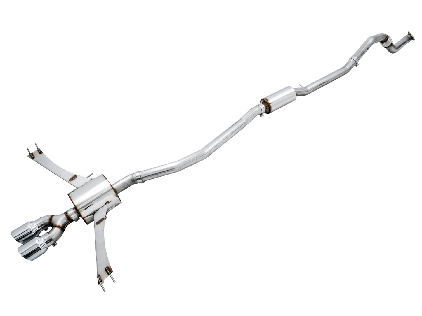 AWE Tuning Touring Edition Exhaust for 10th Gen Civic Si Coupe / Sedan (includes Front Pipe) - Dual Chrome Silver Tips (3015-32108)