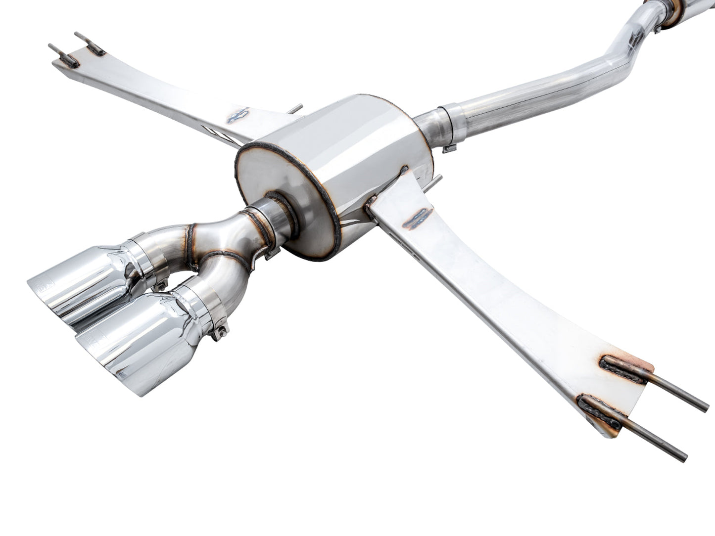AWE Tuning Touring Edition Exhaust for 10th Gen Civic Si Coupe / Sedan (includes Front Pipe) - Dual Chrome Silver Tips (3015-32108)