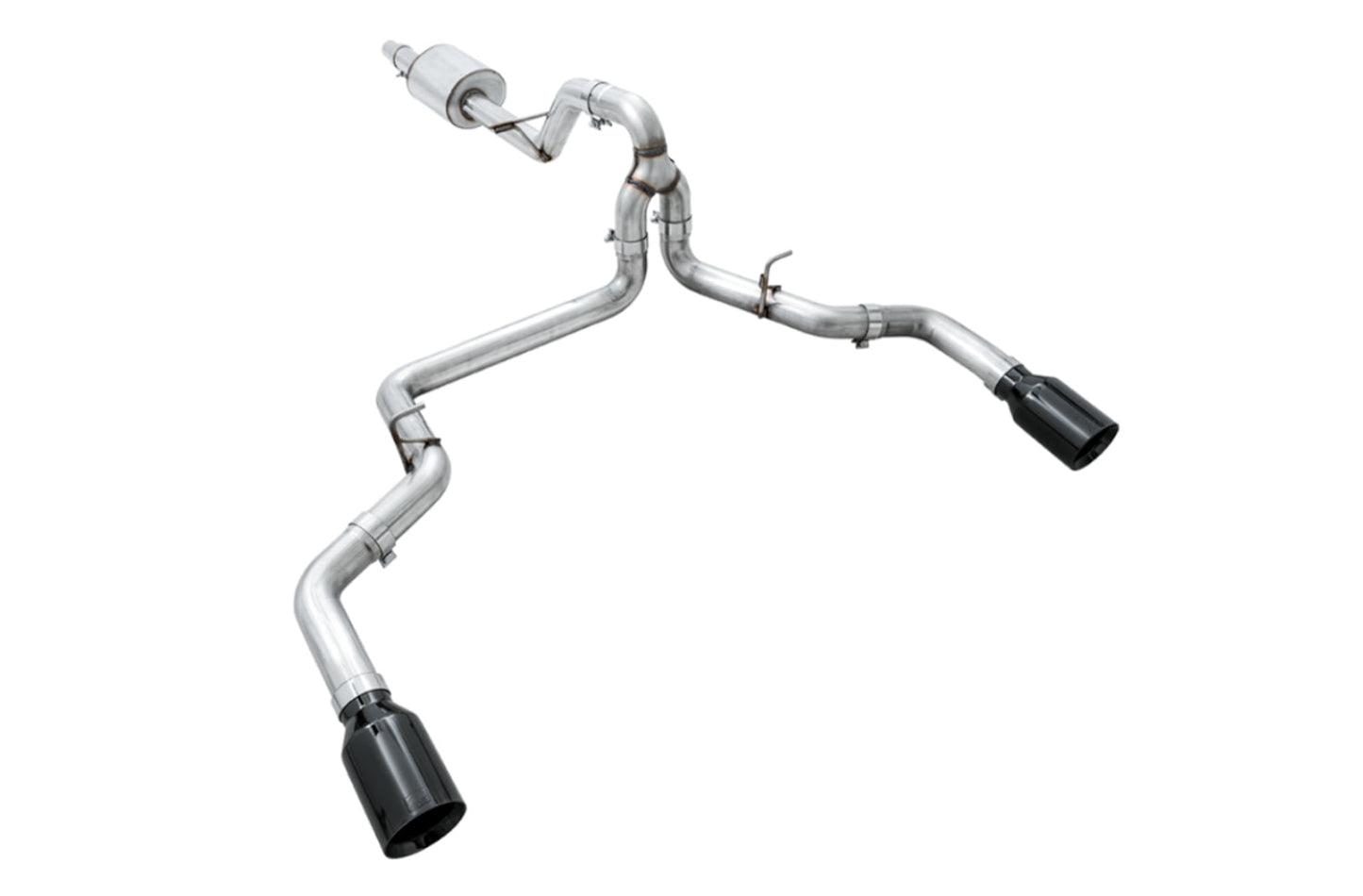 AWE Tuning 0FG Dual Exit Exhaust for '15-'20 F-150 - 5" Diamond Black Tips (3015-33120)