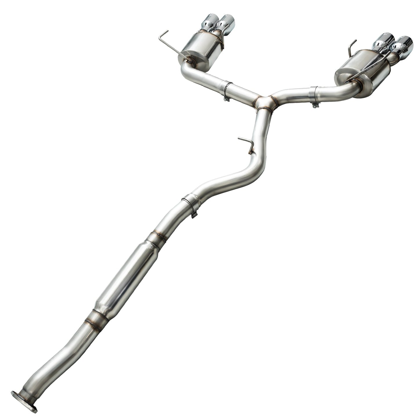 AWE Tuning Touring Edition Exhaust for 2015+ VA WRX Sedan - Chrome Silver Quad Tips (102mm) (3015-42098)