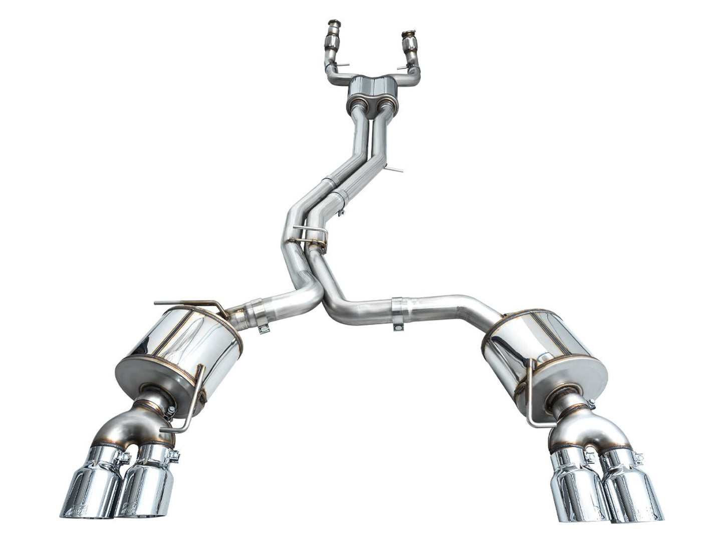 AWE Tuning Touring Edition Exhaust - Chrome Silver Tips for 19-23 Audi C8 S6/S7 (3015-42103)