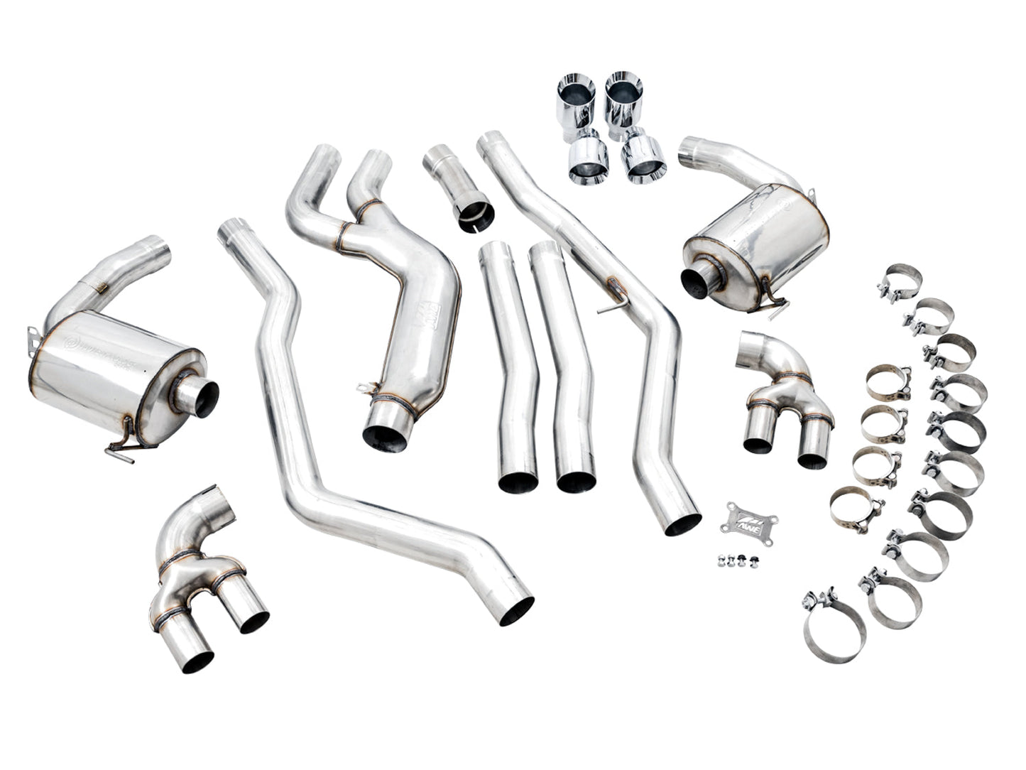 AWE Tuning Non-Resonated Touring Edition Exhaust for G2X M340i / M440i - Chrome Silver Tips (3015-42148)