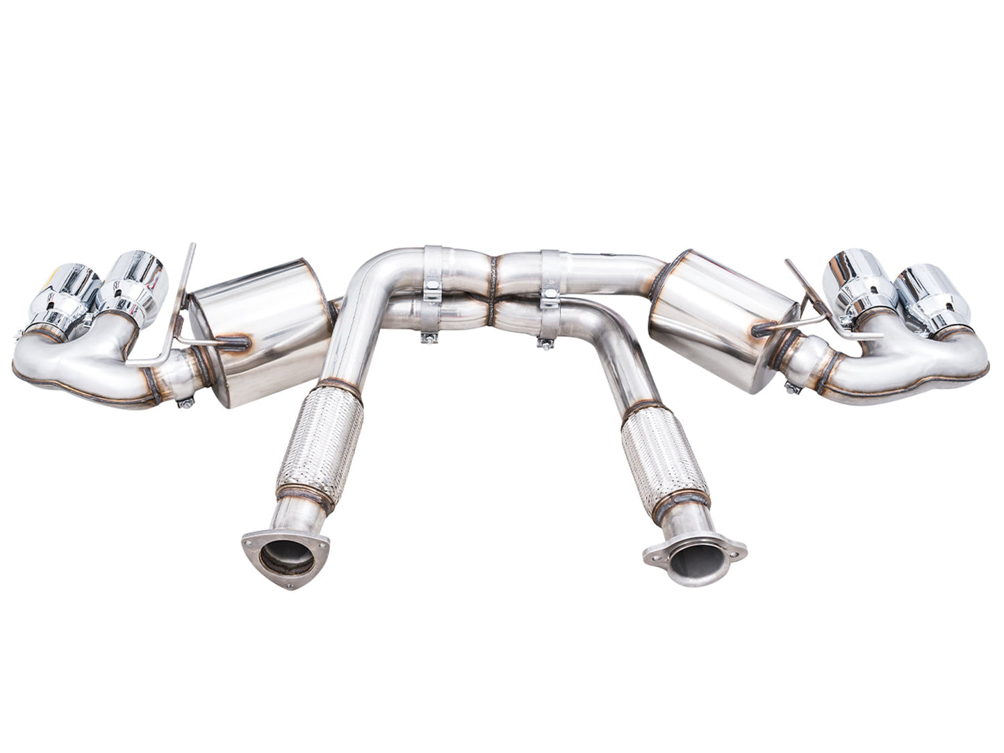 AWE Tuning Touring Edition Exhaust for C8 Corvette - Chrome Silver Tips (3015-42151)